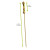 FUJI Bamboo Pick with Natural Beads and Yellow Design L:4.4in - 100 pcs