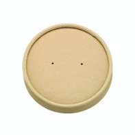 Kraft Paper lid no plastic for  Buckaty D:7.3in H:0.6in - 45 pcs