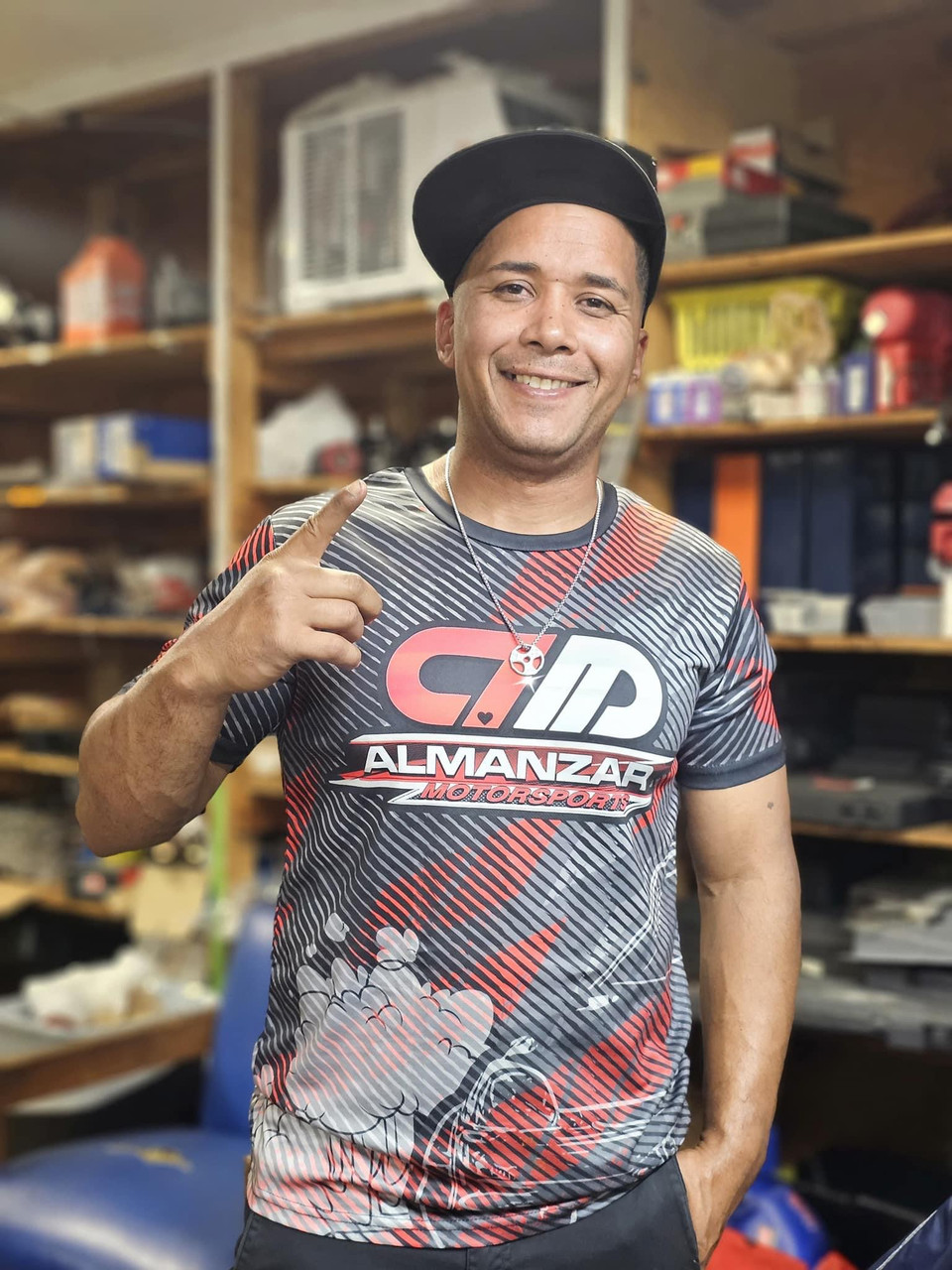 2024 Almanzar Motorsports crew t shirt (Not V neck)