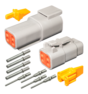 Deutsch 4 Pin Mini DTM Series Complete Connector Kit