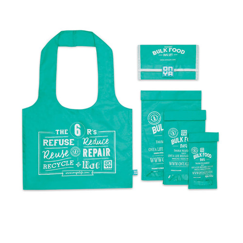 Onya Reusable Bulk Food Bag Set - Aqua