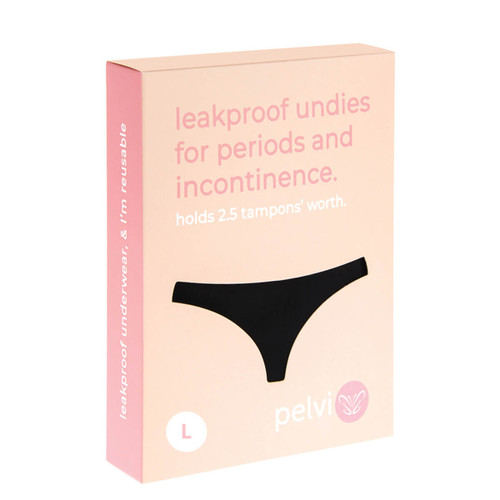 Pelvi Leakproof Underwear Bikini Black - Large
