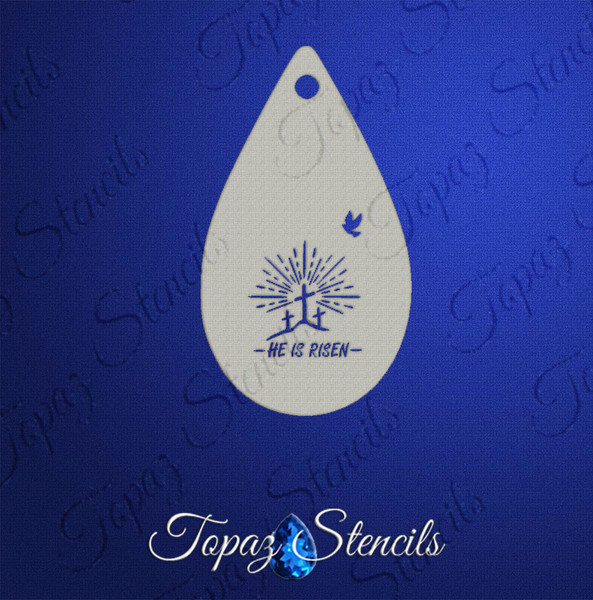 He Is Risen with 3 Crosses of Calvary