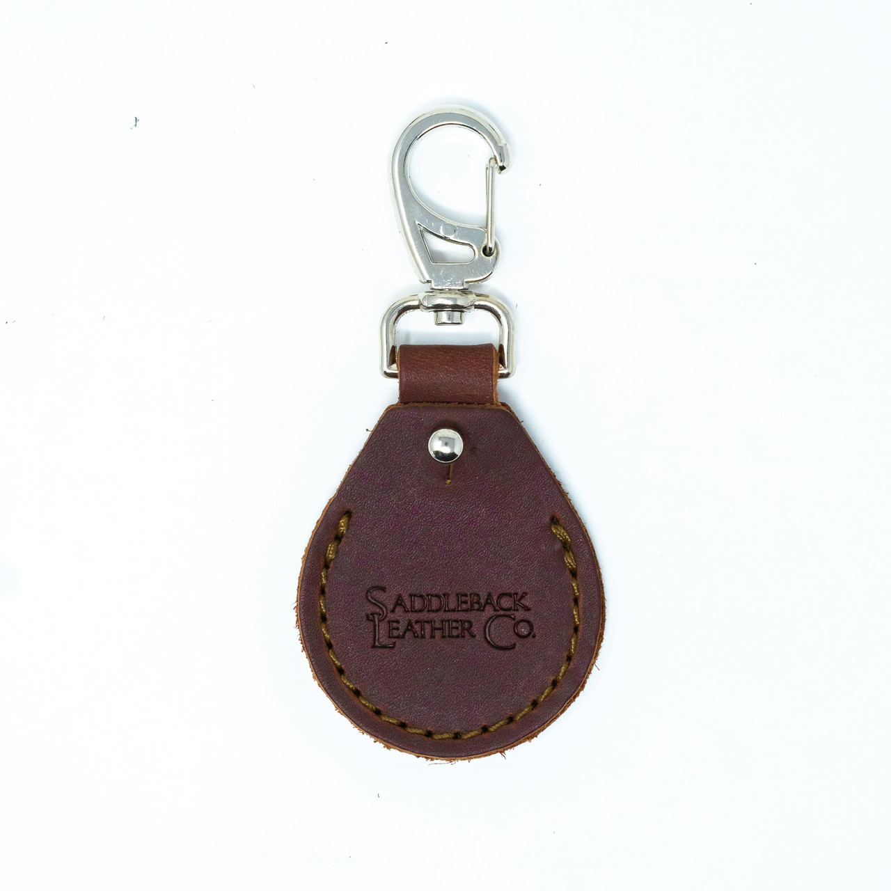 Leather AirTag Keychain Clip The Rivet