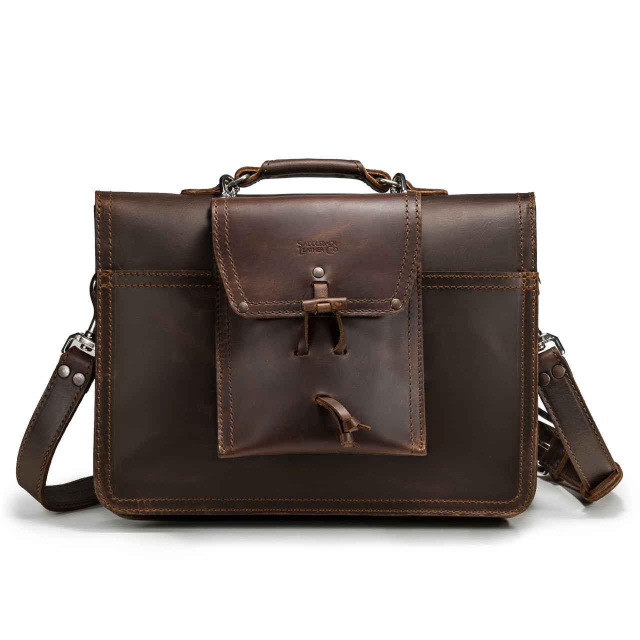 Leather Satchel | Everyday Carry Man Bag Pouch | Saddleback