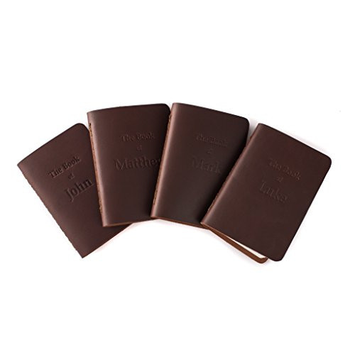 Leather Pocket Bible All Four Gospels Saddleback