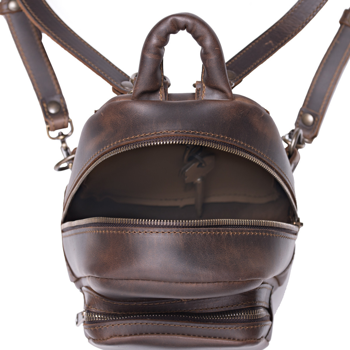 tiny leather backpack