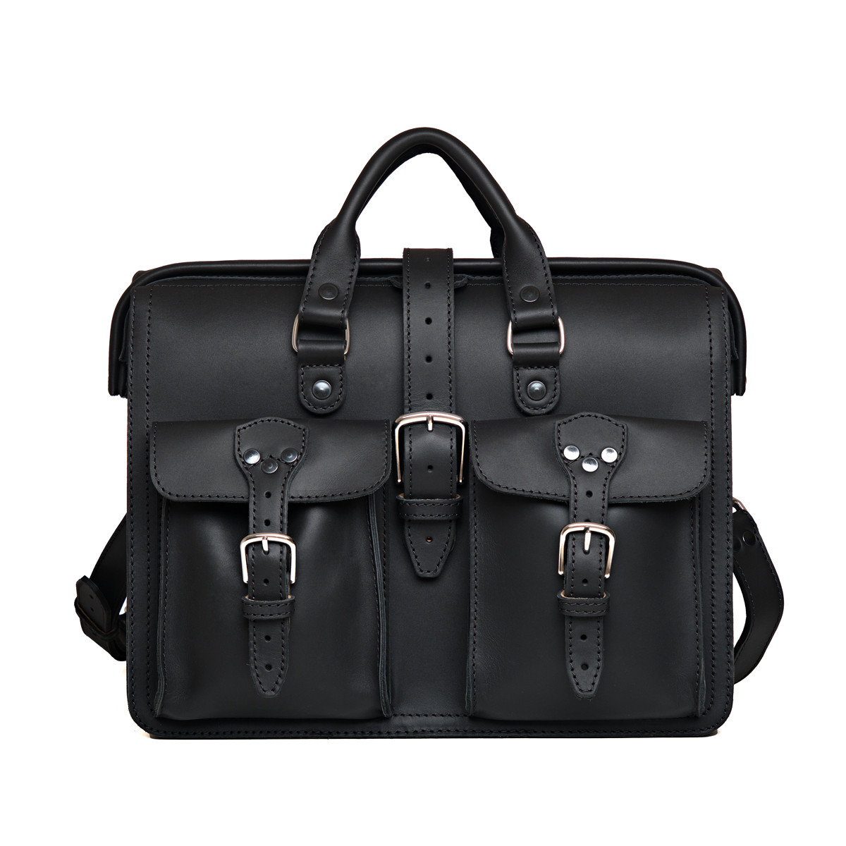 Leather Laptop Bag Real Genuine Full-Grain Briefcase Saddleback