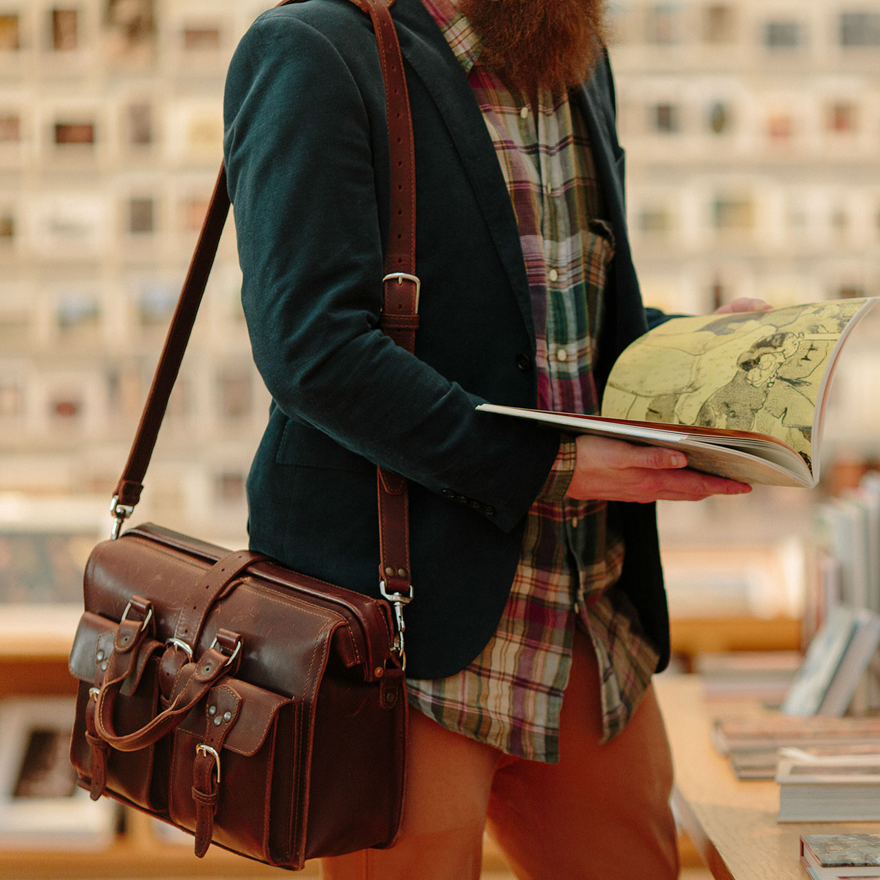 Leather Laptop Bag | Real Genuine Full-Grain Briefcase | Saddleback