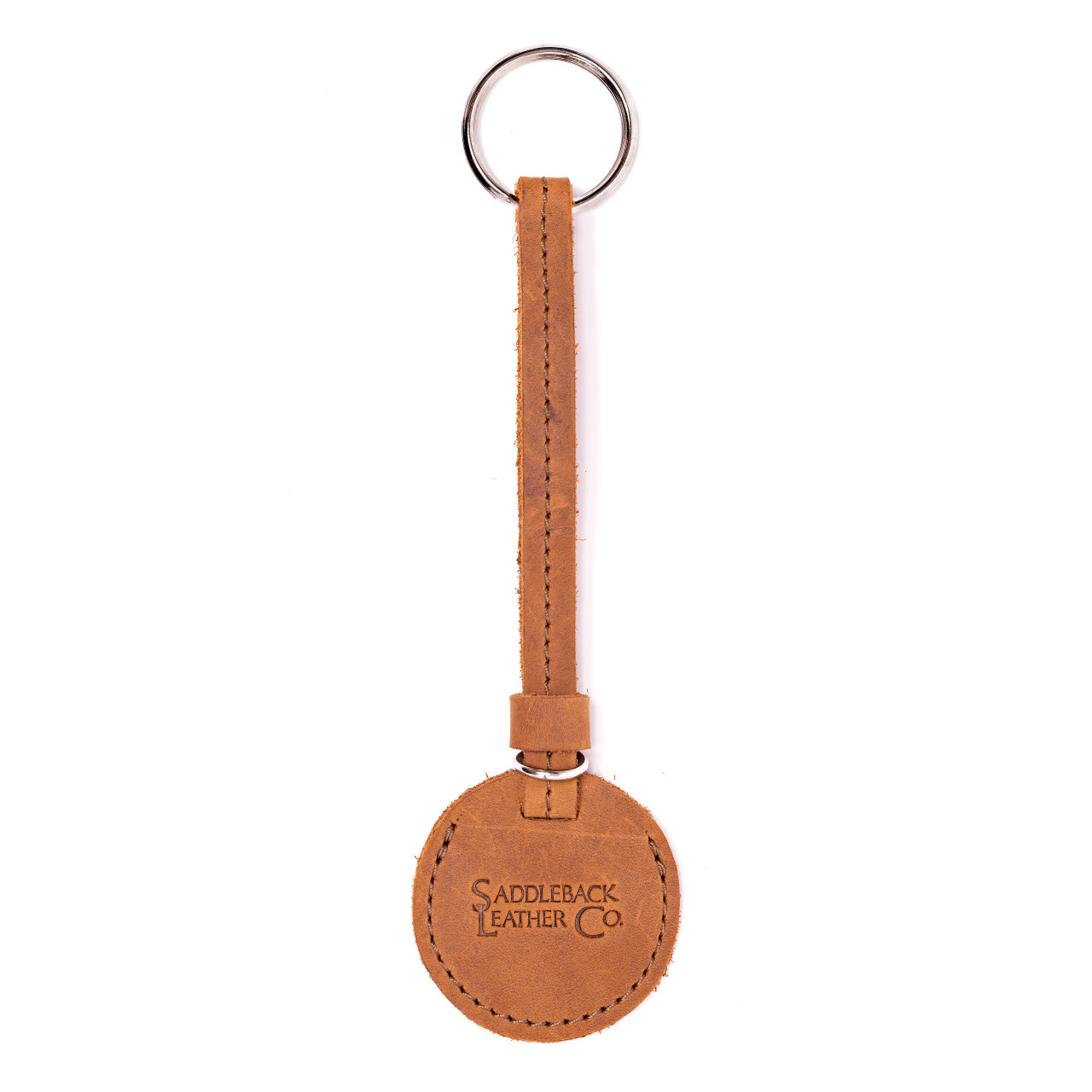 Leather AirTag Keychain Case - The Rivet