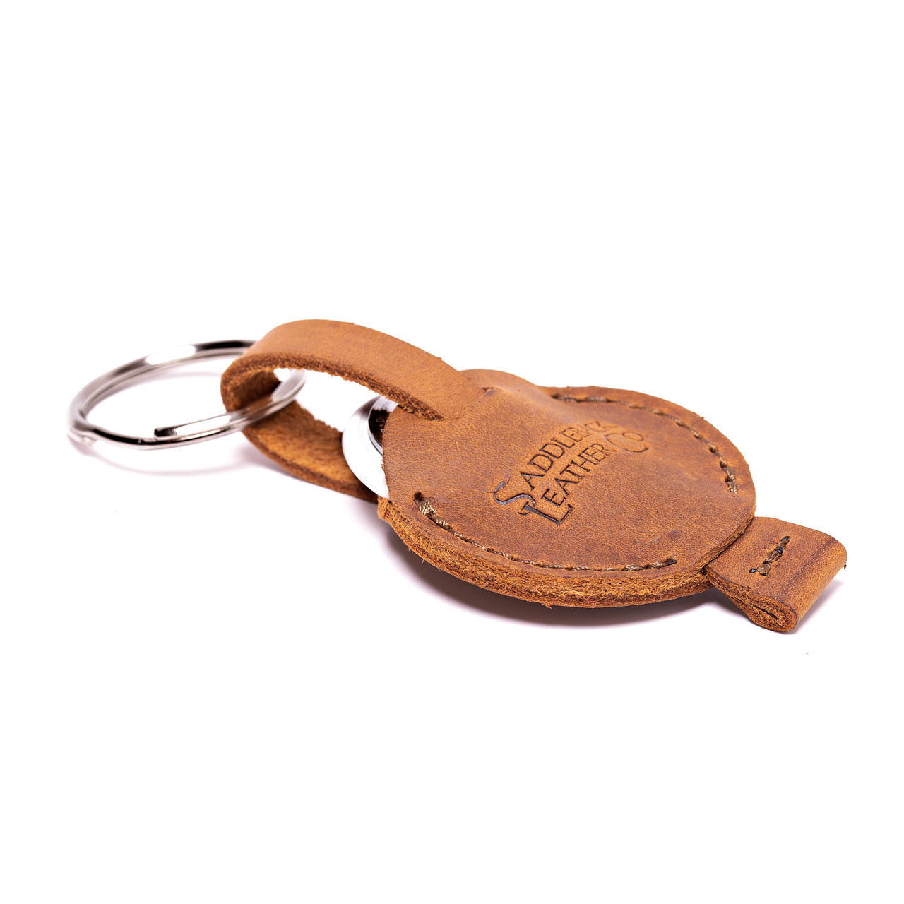 Leather AirTag Keychain Case - The Super Cool