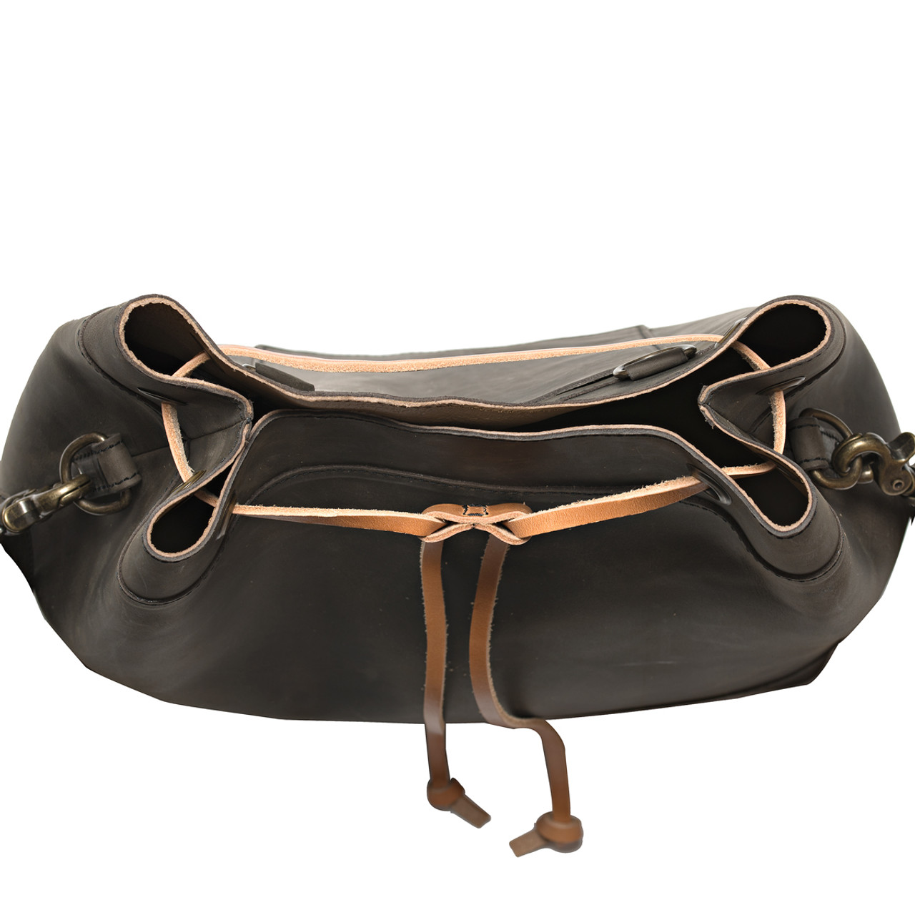 The Sak Ivy Drawstring Bucket Bag Leather - Teak Vachetta