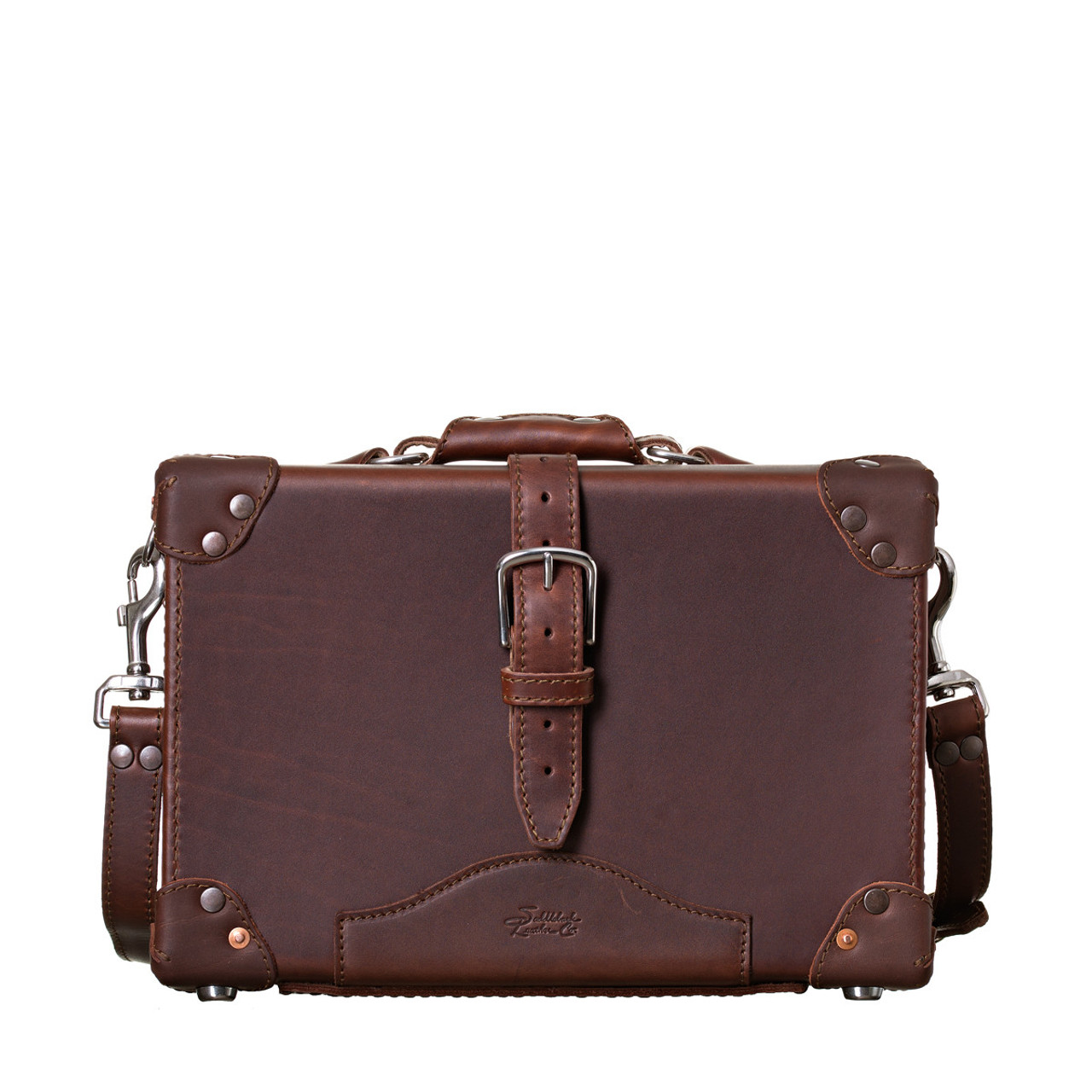 Hartmann Belting Leather Briefcase Messenger Laptop - Rare Fold