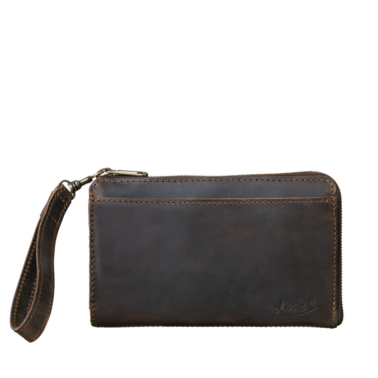Mens Long Wallet Leather Zipper Large Phone Holder Bag Business Clutch  Handbag