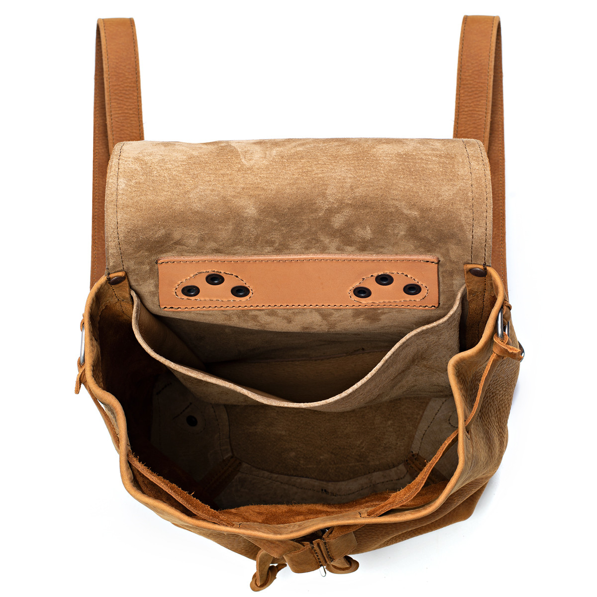 TANO mini brown drawstring backpack Transito Woven Mini Backpack | Natural – Made by Minga main image 2