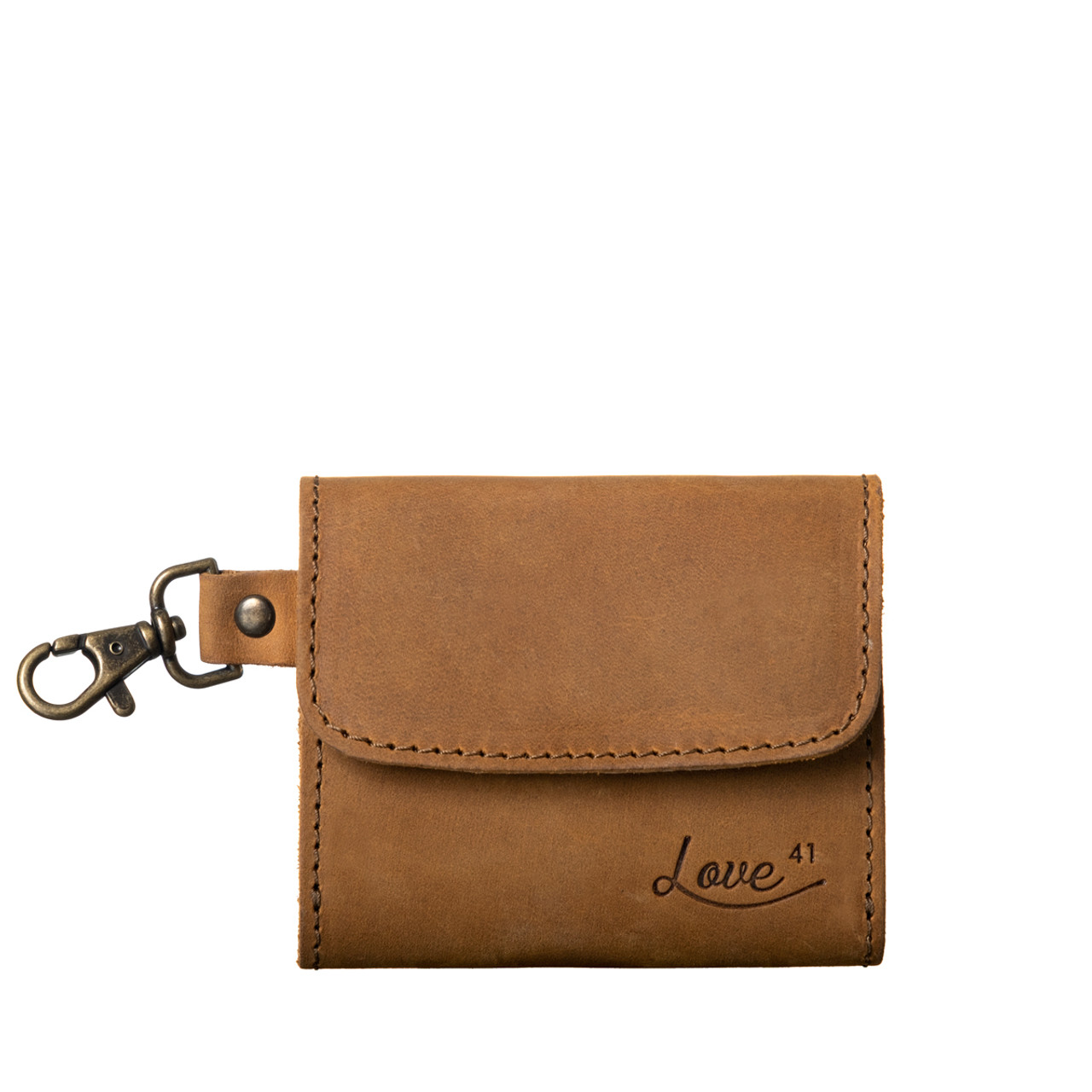 Personalized Leather Key Holder Pouch Full Grain Leather Car