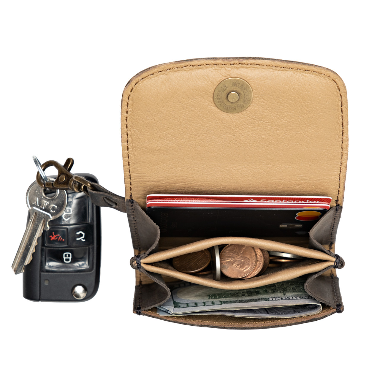 vintage leather key organizer slim leather key holder case