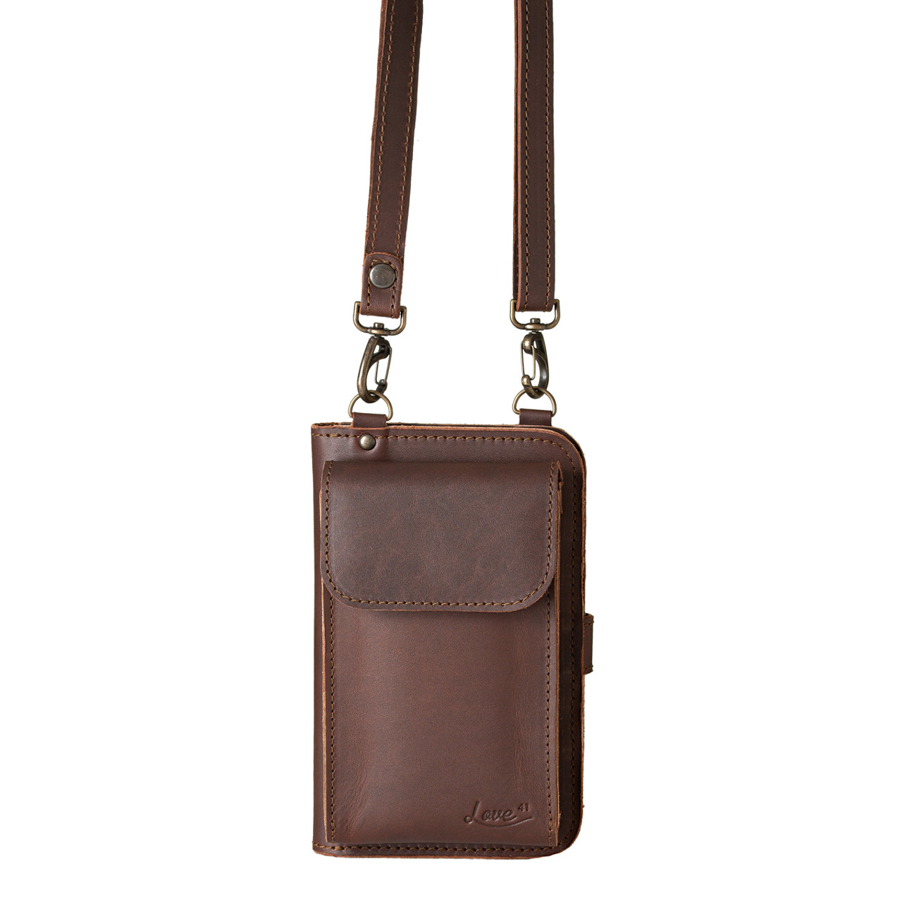 iPhone Crossbody Leather Wallet