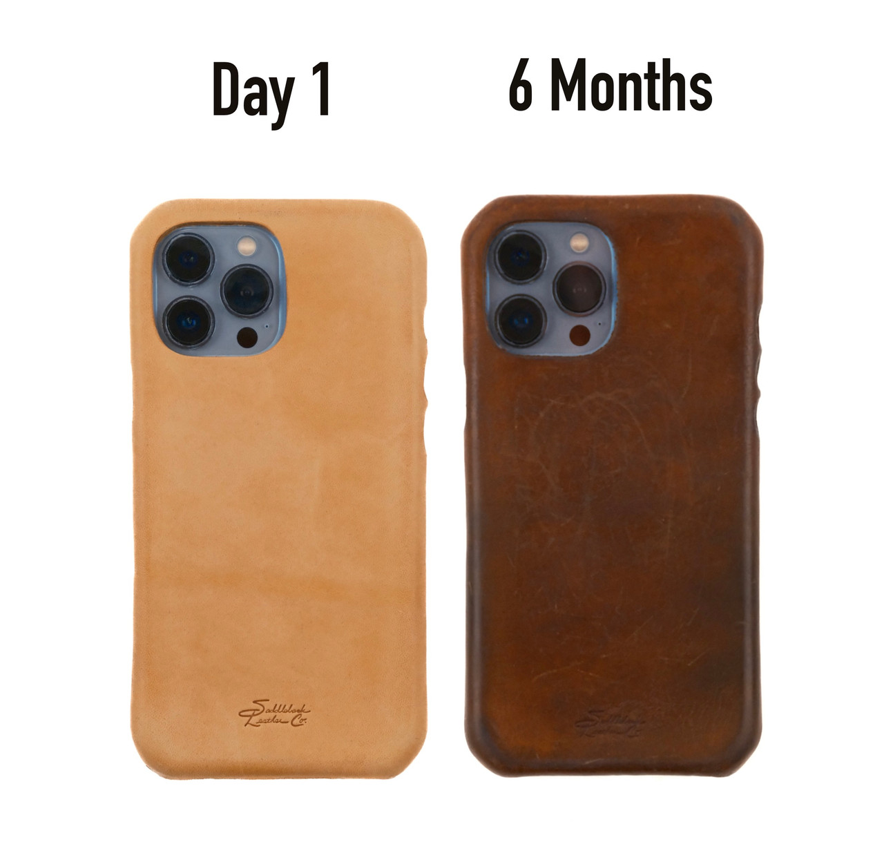 Patina Tech Leather iPhone Case, Cornflower / 14 Pro