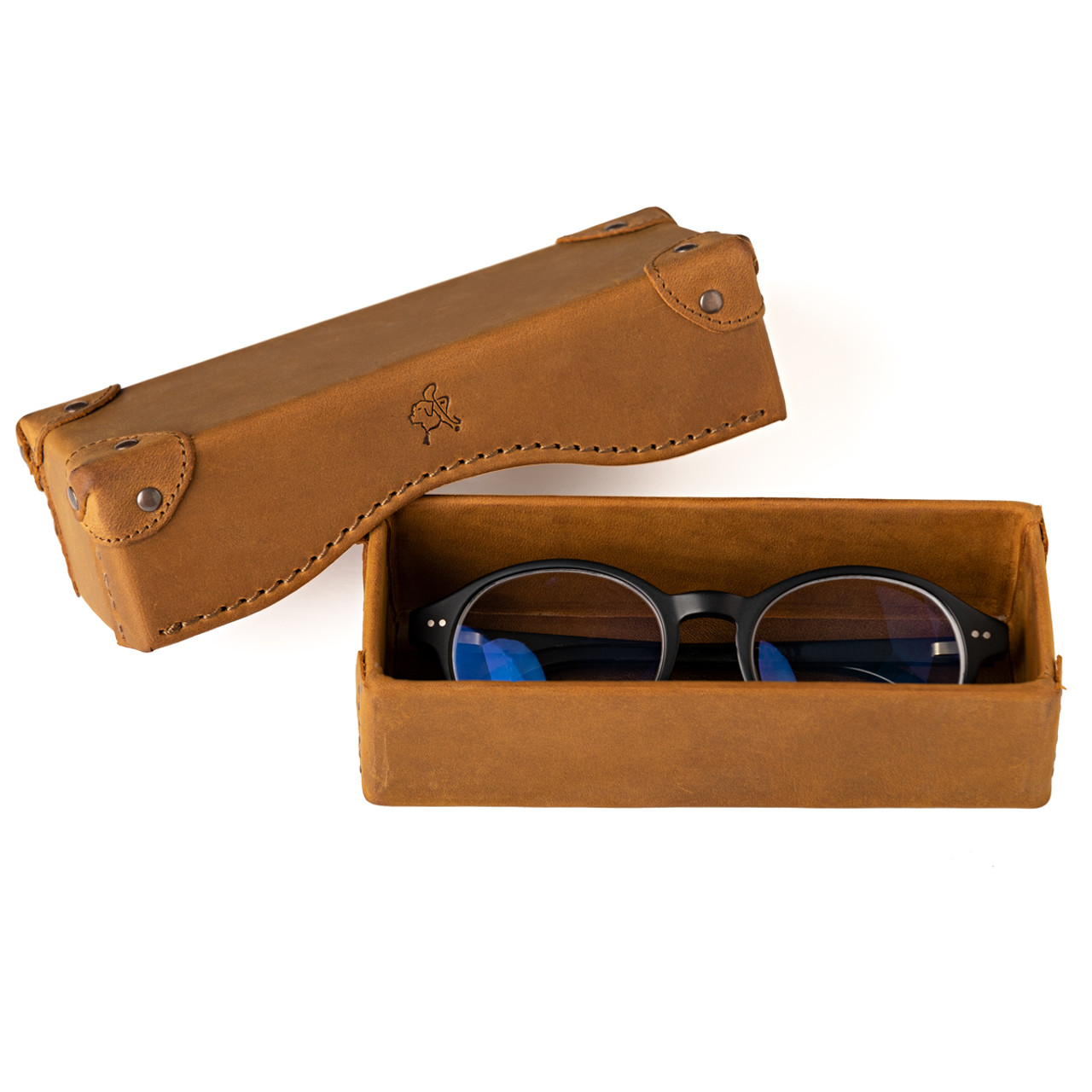 Louis Vuitton Brown Leather logo Sunglasses Case Men's Accessories