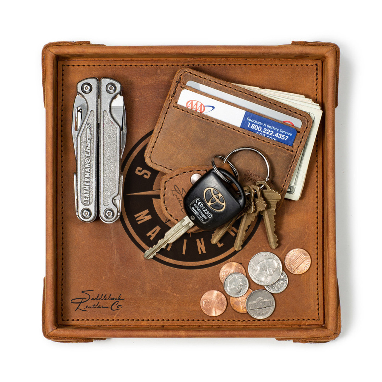 Leather Valet Tray - Seattle Mariners - Thumbnail 3