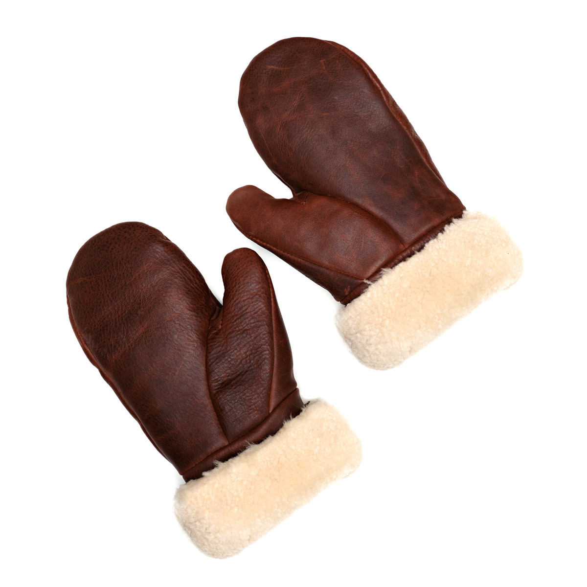 Ladies Mittens Leather Fur Lined Mittens Sheepskin Mittens Winter