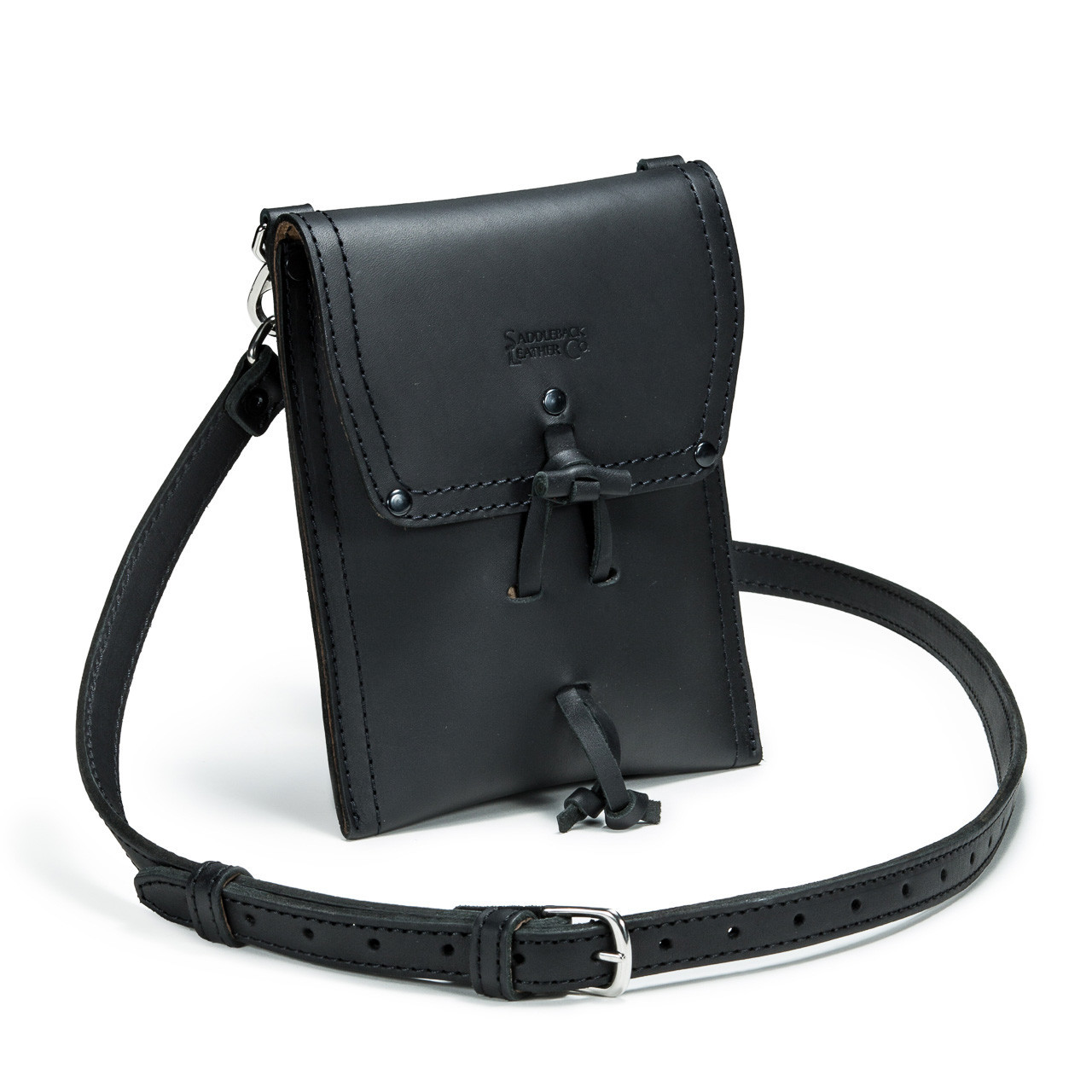 black leather satchel