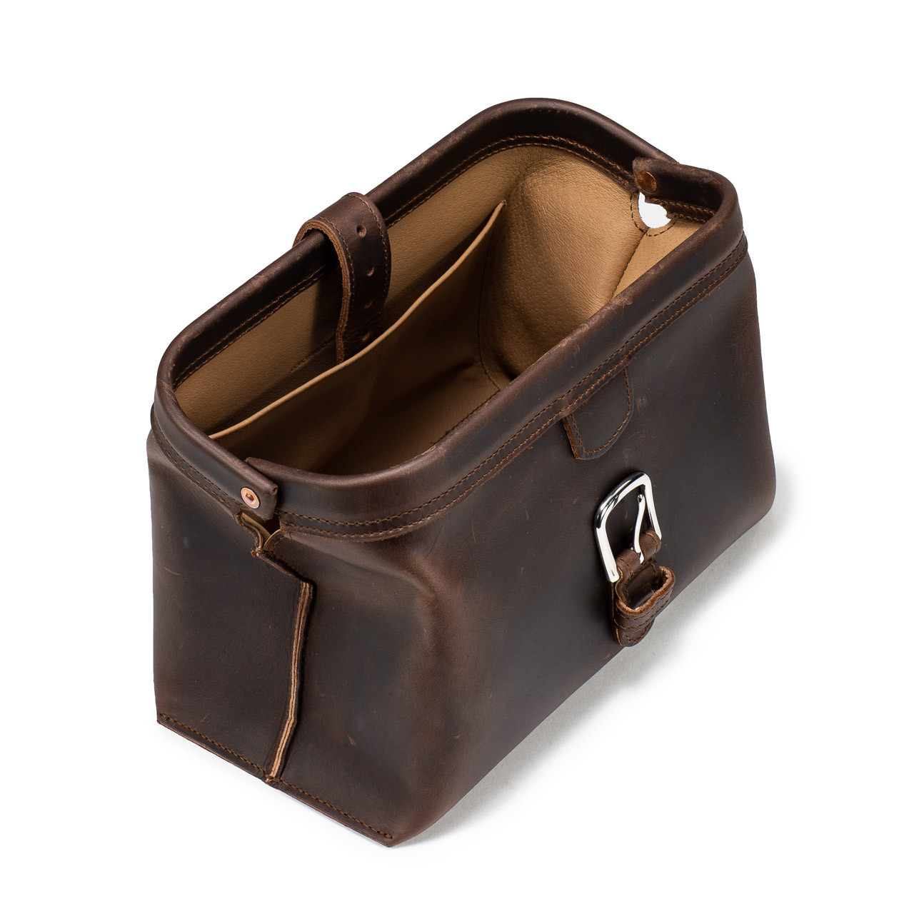 Leather toiletry bag