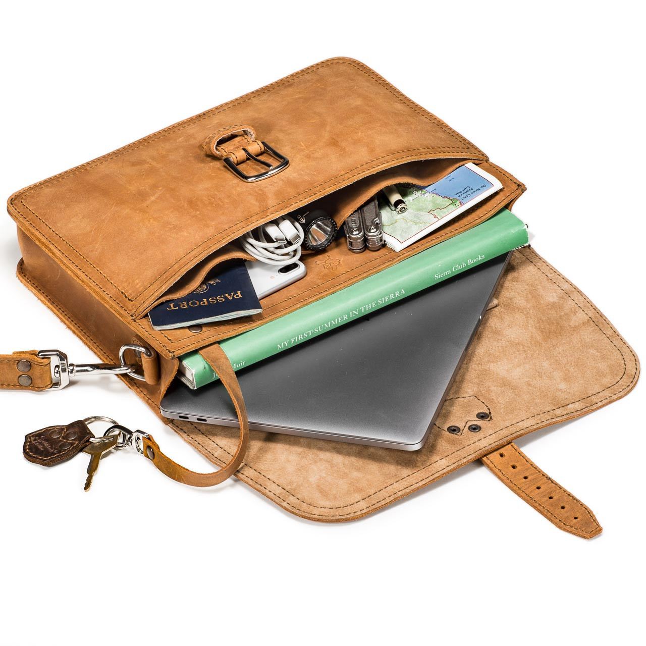 leather notebook bag