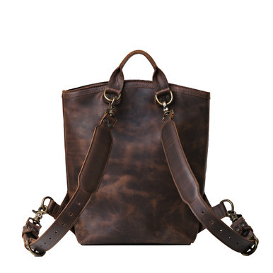 Suzette's Steals Lanita Leather Backpack - Chestnut - Thumbnail 3