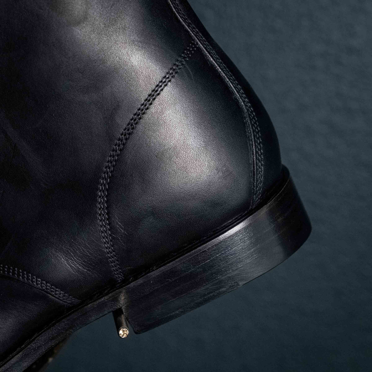 blue dress for baby girl Black Plain Toe Leather Dress Boots - Portugal
