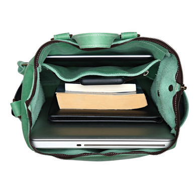 Suzette's Steals Universal Leather Backpack - Mint - Thumbnail 5