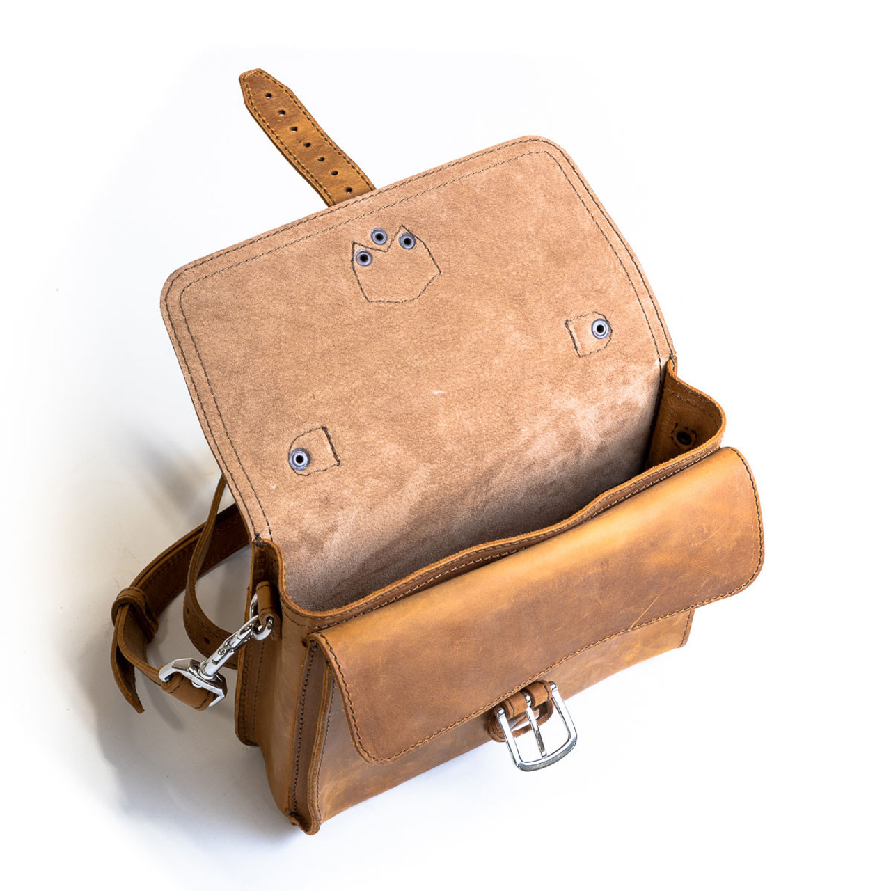 White Leather Satchel Crossbody Handbag — MUSEUM OUTLETS