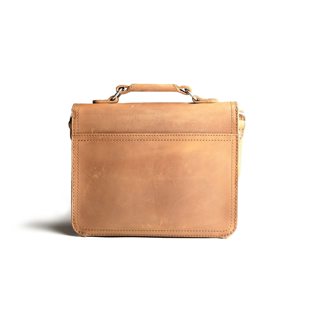 Front Pocket Leather Satchel