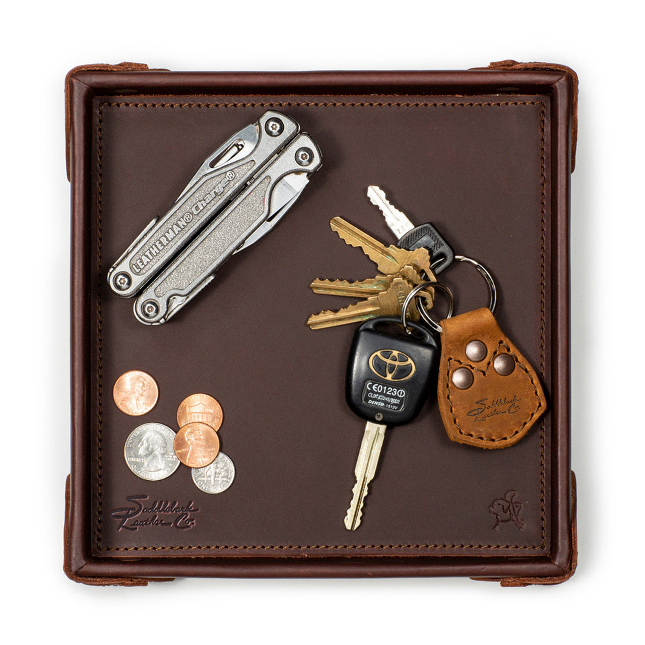 Leather Valet Tray, Leather Catch All Tray - ODK Shop