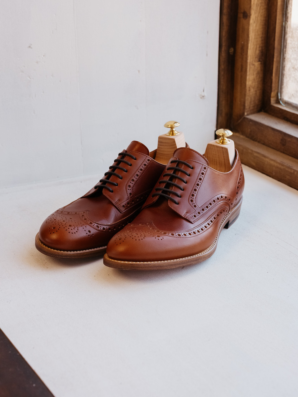Men's Full Grain Italian Leather Wing-tip Shoes|Saddleback Leather