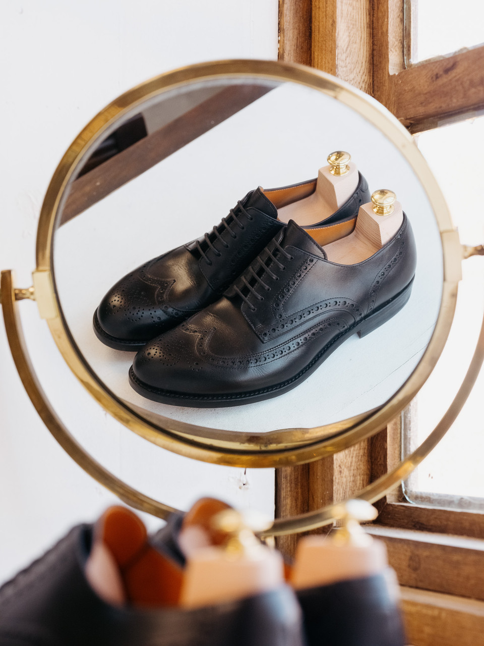 Men's Full Grain Italian Leather Wing-tip Shoes-Saddleback Leather