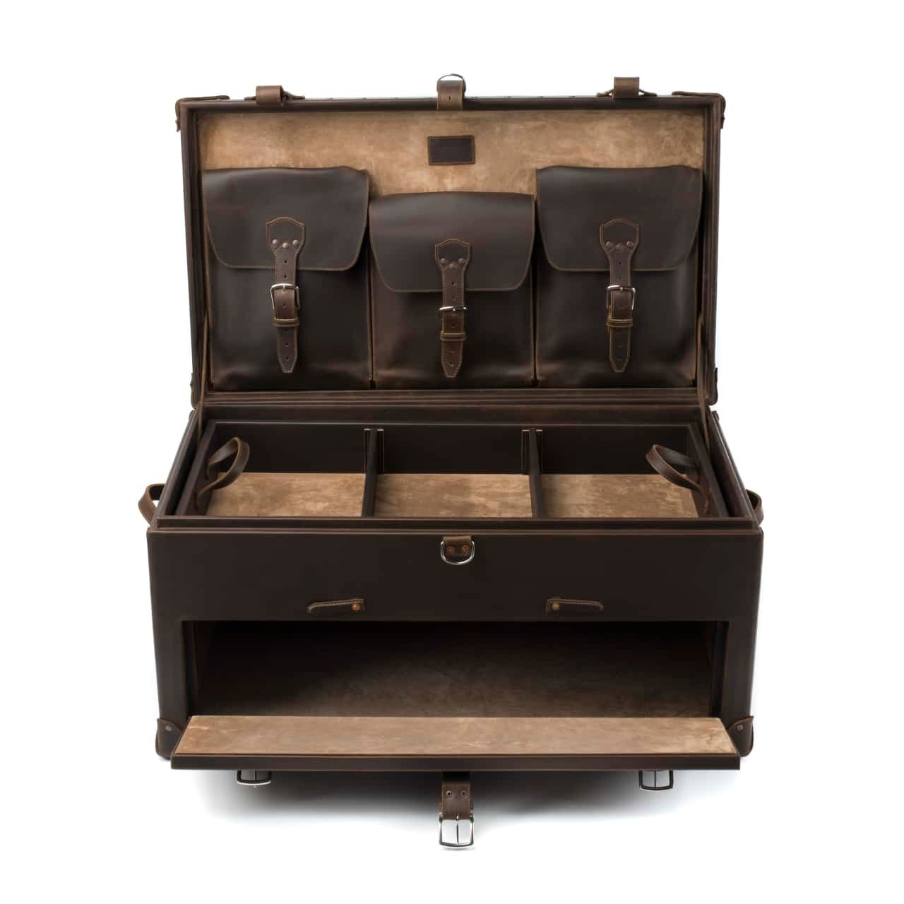 Leather Trunk, Quality Full Grain Steamer Luggage