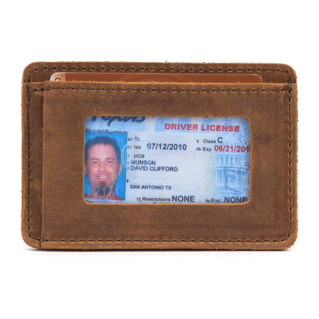 Front Pocket Leather ID Wallet