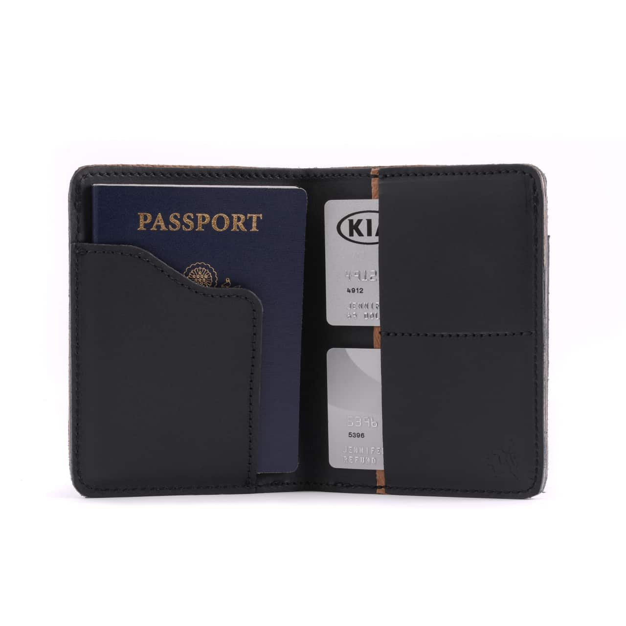 Genuine Leather Travel Passport Wallet Holder Slim RFID Blocking Card Case  Cover 