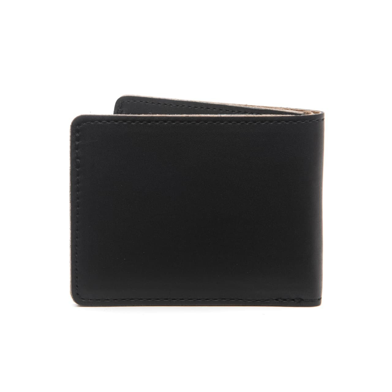 Off-White Men's Jitney Leather Bifold Wallet, Black Blue, Men's, Small Leather Goods Billfolds Bifold Trifold Wallets