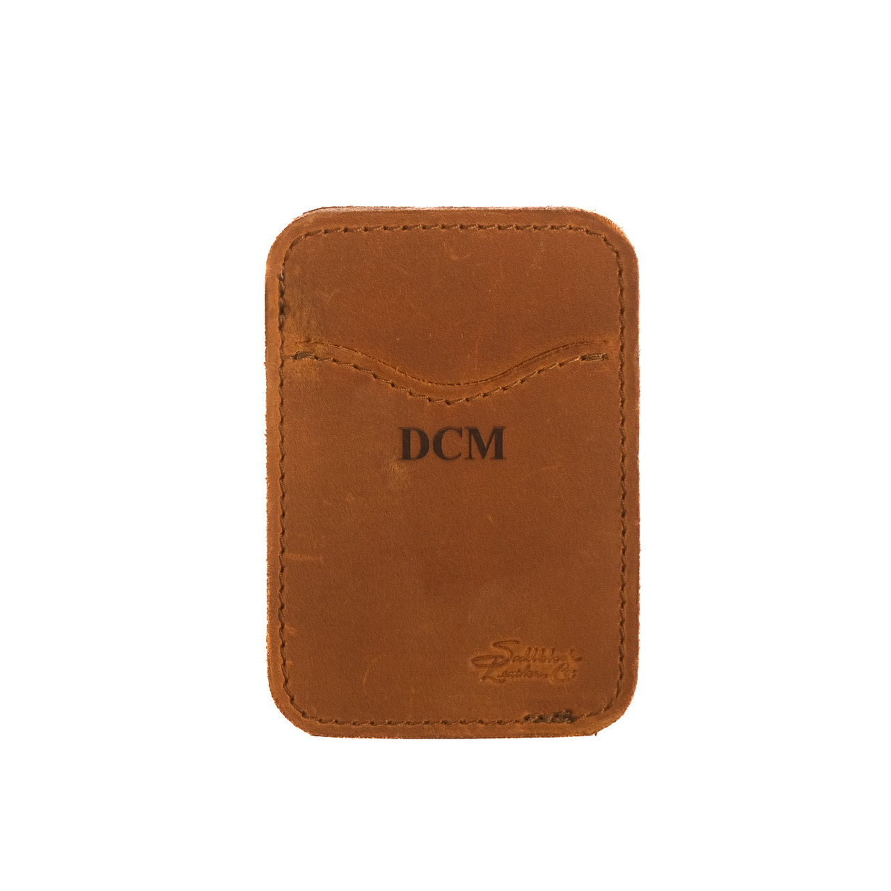 Tan Vintage, Vertical Credit Card Wallet