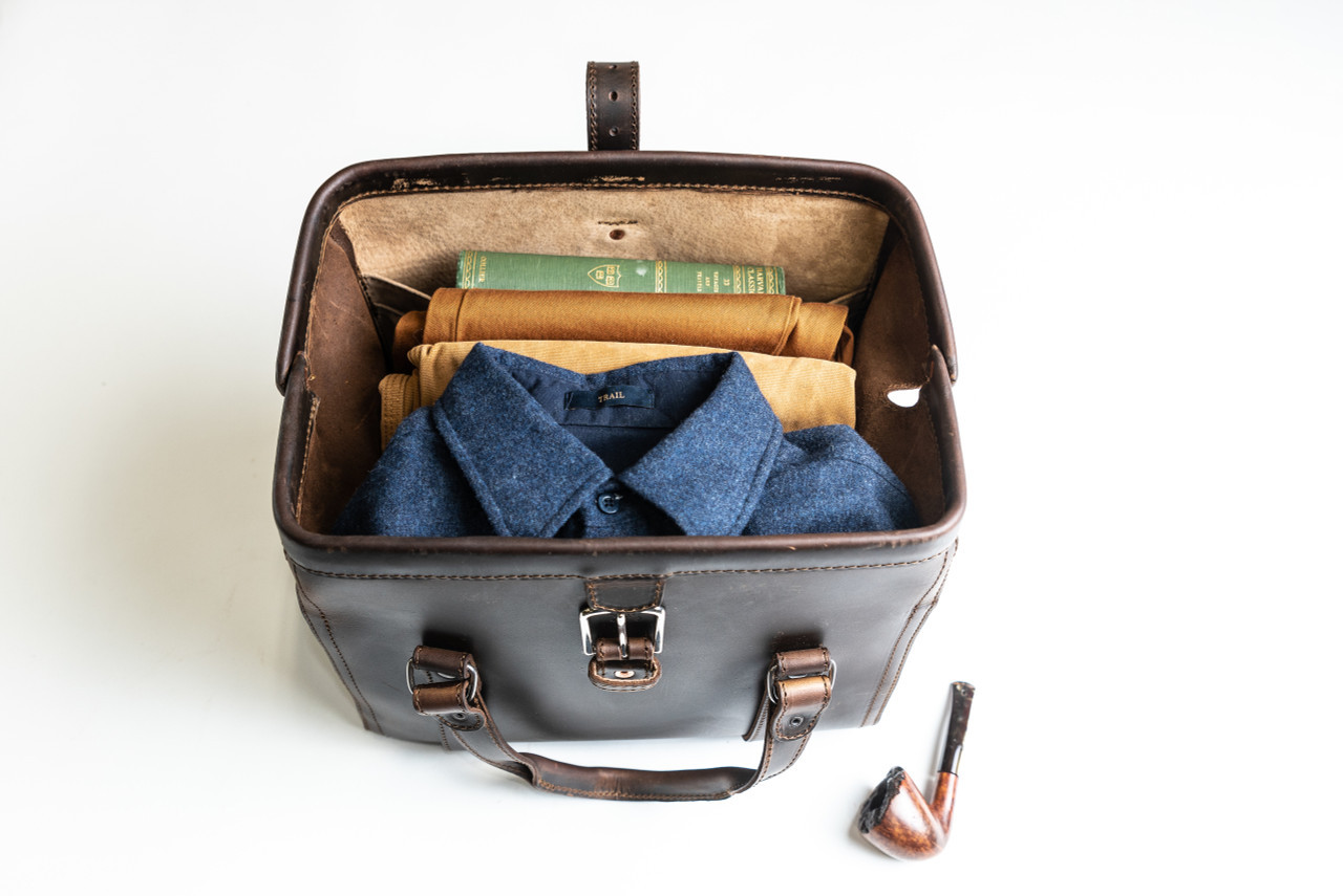 big leather duffle bag