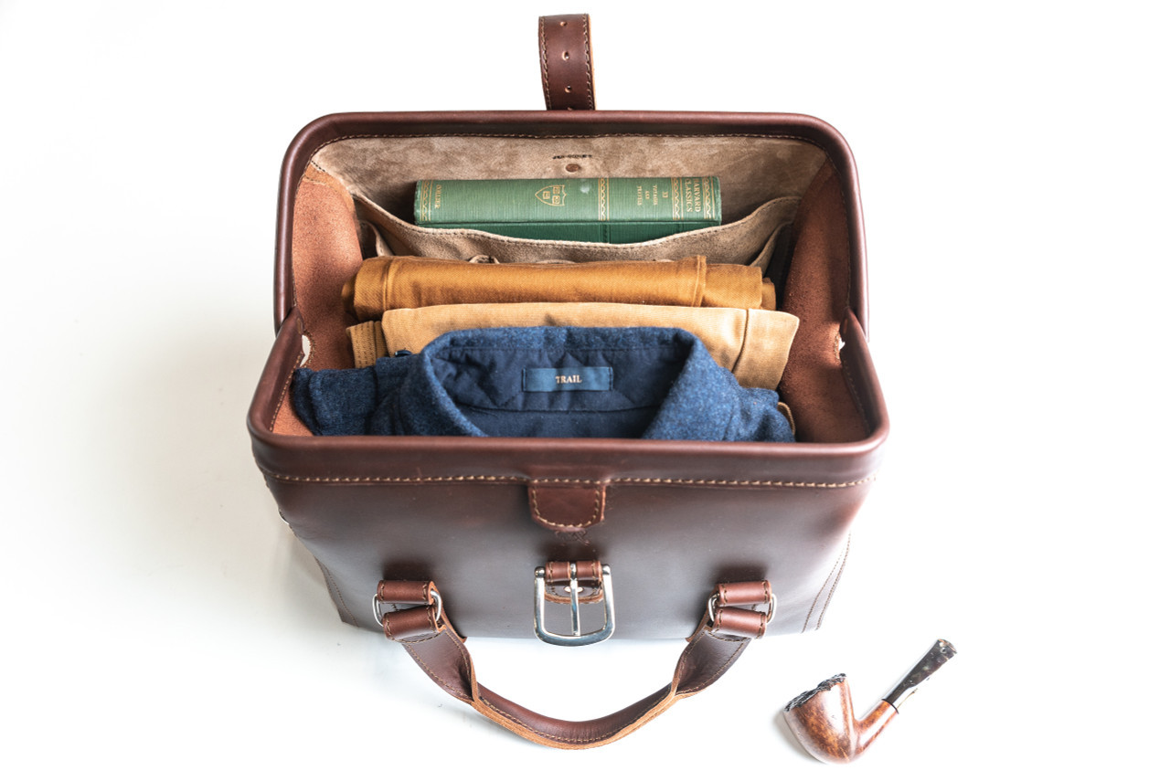 the leather duffle backpack