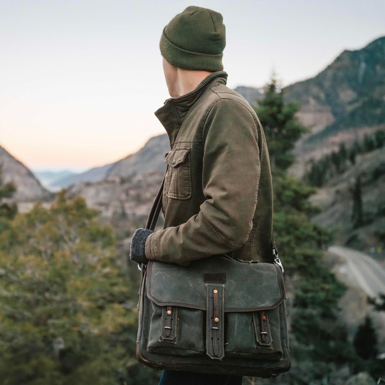 Canvas Messenger Bag | Weatherproof and Waxed | Saddleback Leather