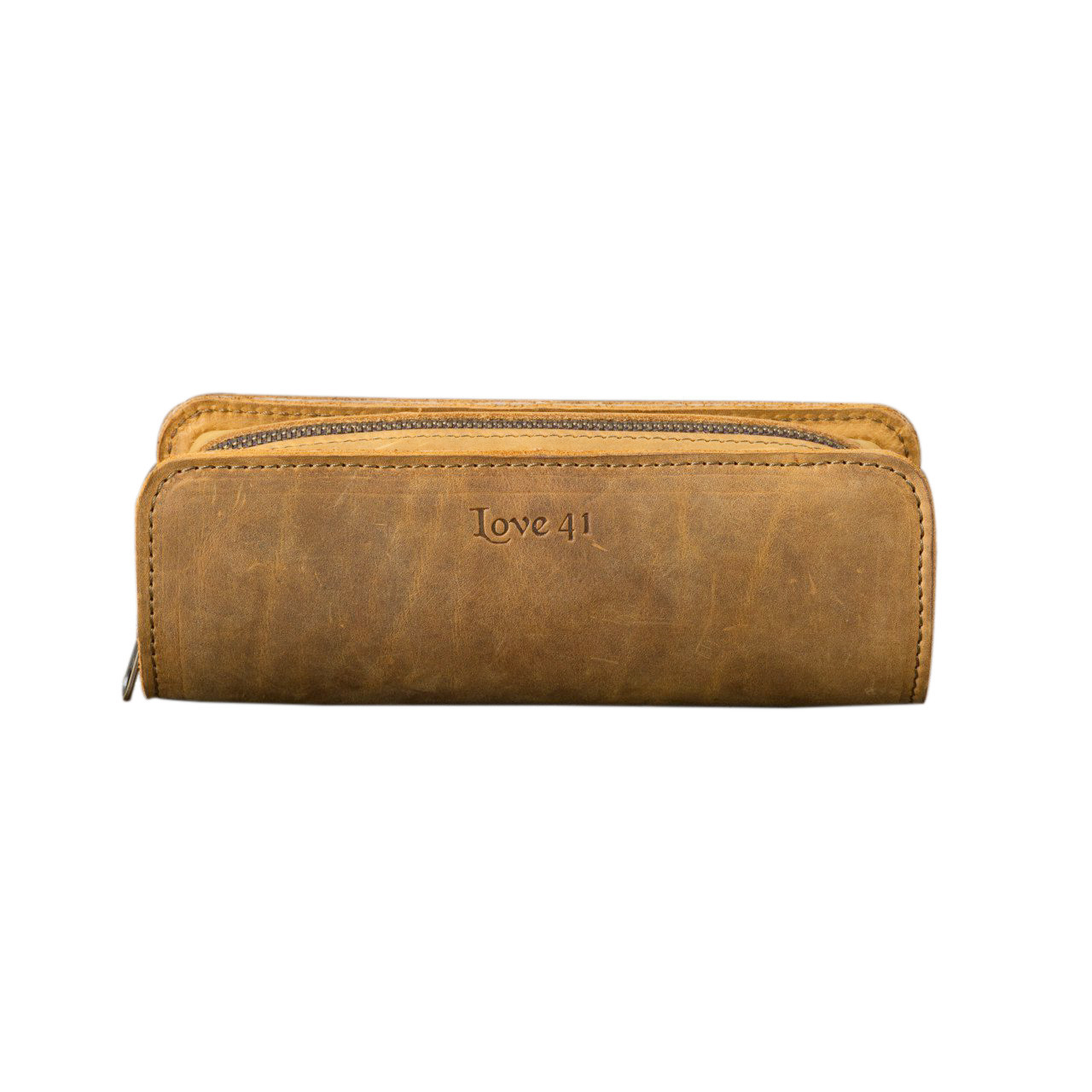 Leather Pouch for Pens in Tan
