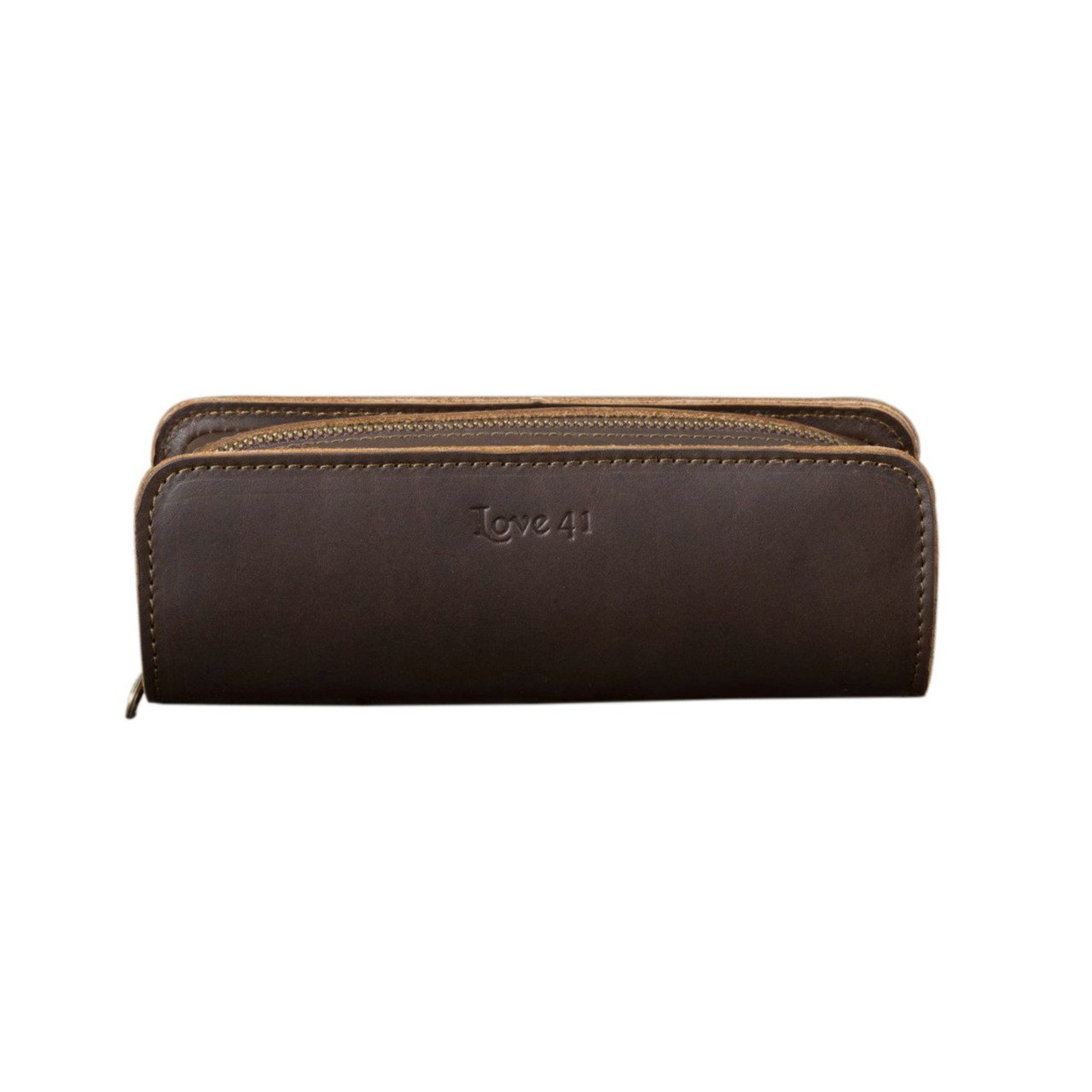  STOBOK Retro Leather Pencil Case Pencil Bag Single Pen