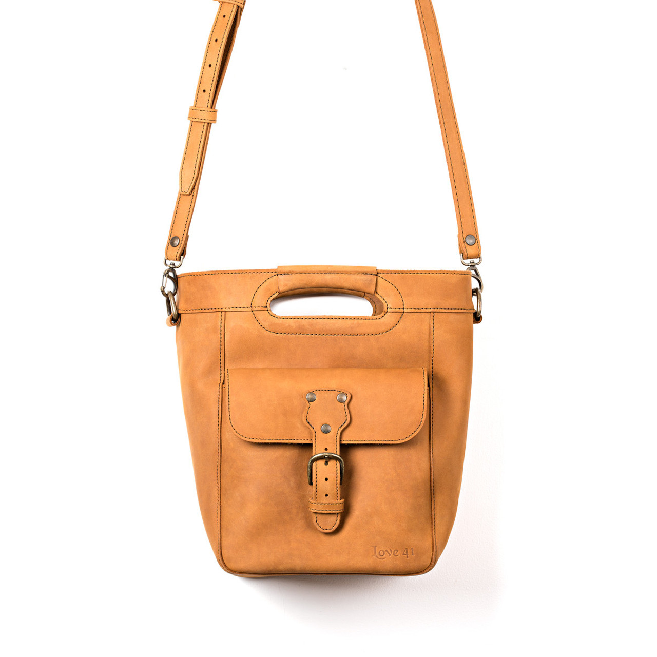 medium leather tote