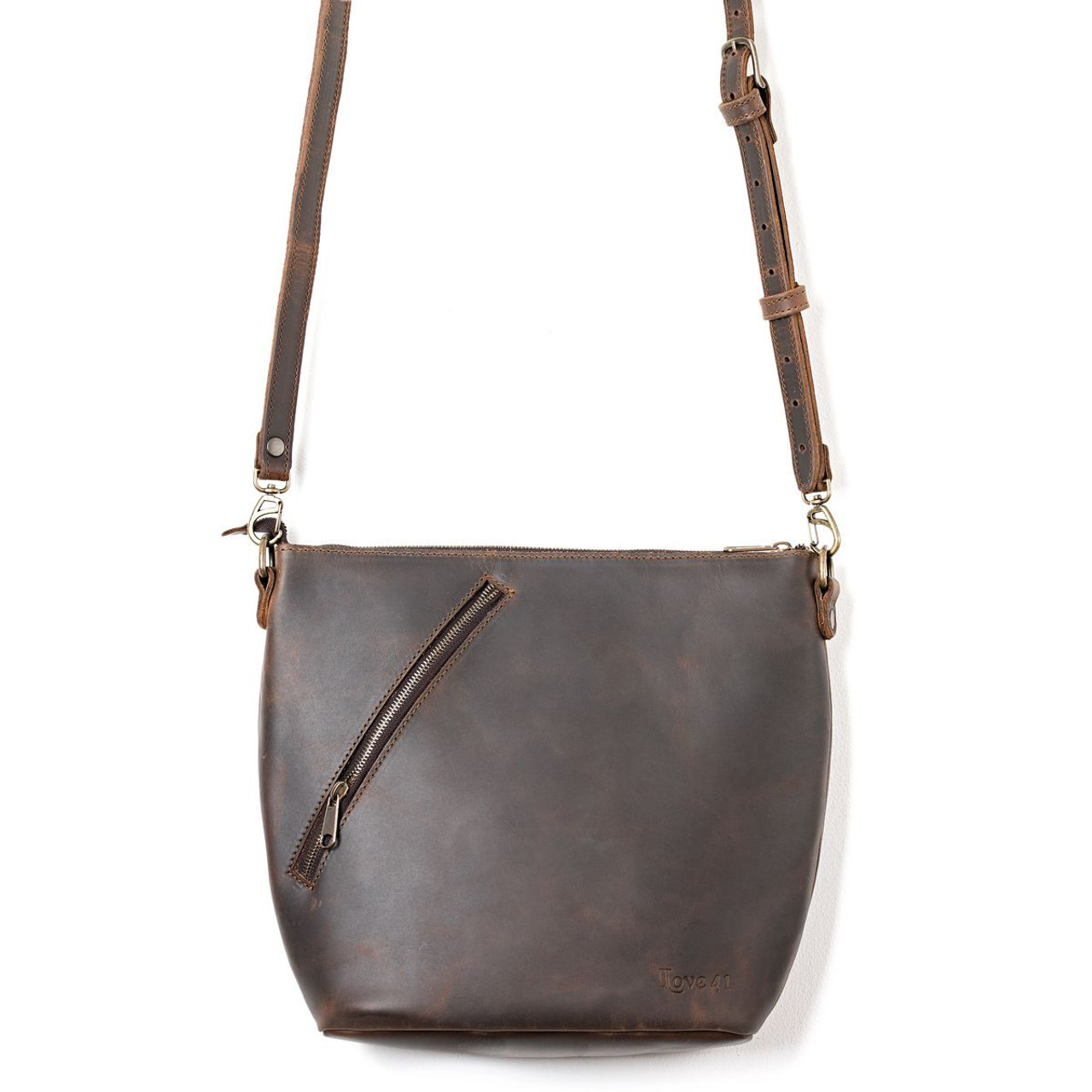 Crossbody Concealed Leather Bag