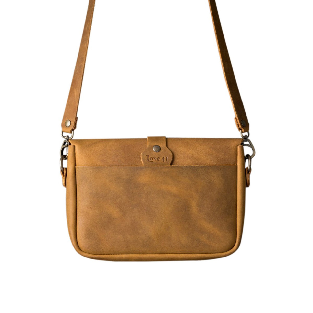 Diamond Shape Sling Cross Body Bag With Tan Leather